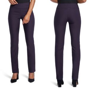 Nix + Zoe Wonderstretch Straight Leg Pants in Nightshade (deep purple) (Size 4)